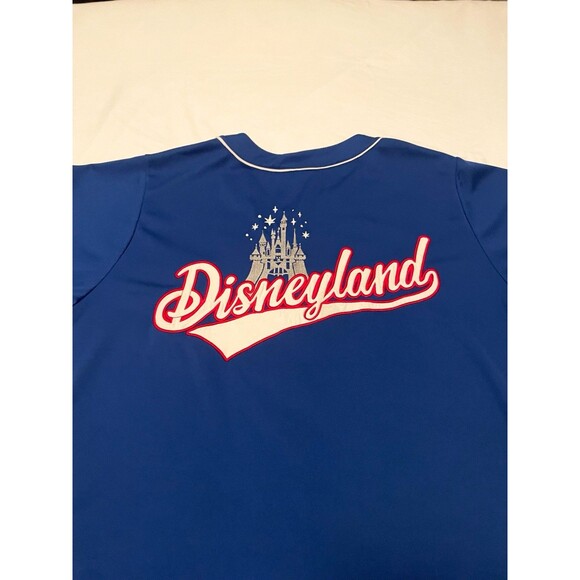 Disneyland Baseball Jersey For Men D55 Size XXL Dodger Blue Authentic - Picture 2 of 8